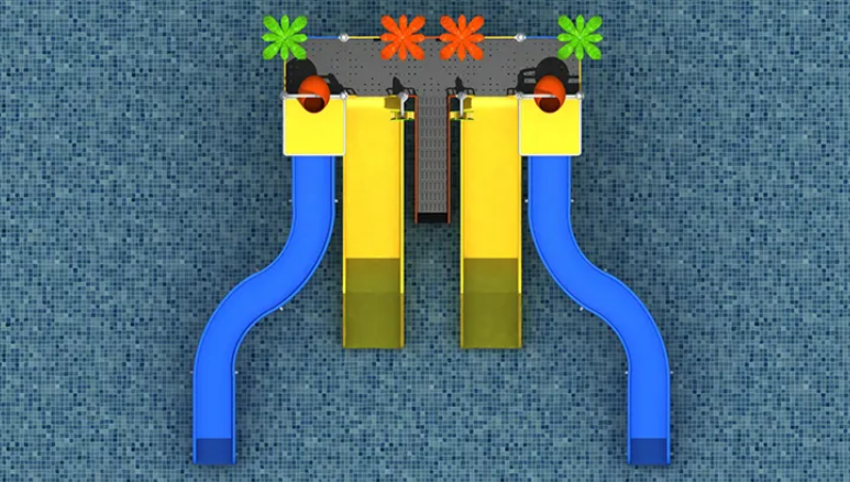 Cầu trượt bể bơi CTDKB07 Dochoikinhbac Cầu trượt nhựa cho trẻ em vui chơi