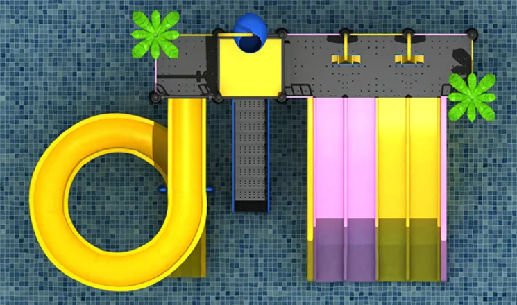 Cầu trượt bể bơi CTDKB08 Dochoikinhbac Cầu trượt nhựa cho trẻ em vui chơi