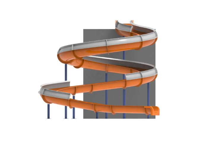 Cầu trượt xoắn CTDKB12 Dochoikinhbac Cầu trượt nhựa cho trẻ em vui chơi