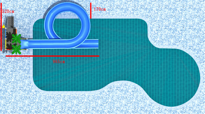 Cầu trượt bể bơi CTDKB14 Dochoikinhbac Cầu trượt nhựa cho trẻ em vui chơi