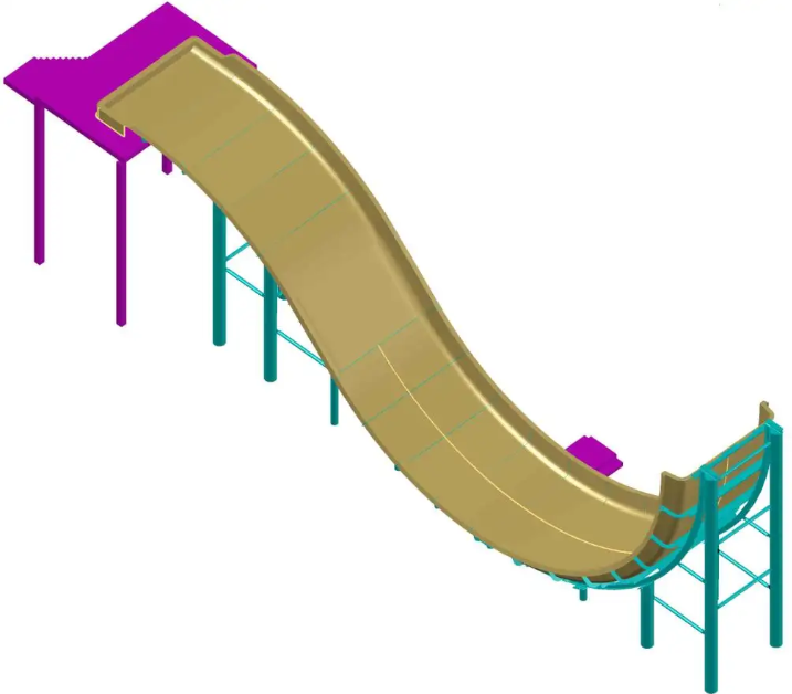 Cầu trượt bể bơi CTDKB16 Dochoikinhbac Cầu trượt nhựa cho trẻ em vui chơi