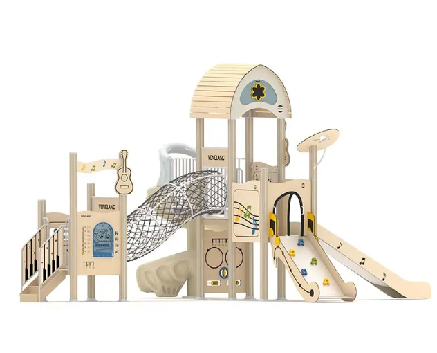 Cầu trượt liên hoàn gỗ LHGOKB09 Dochoikinhbac Giải trí siêu hấp dẫn từ khu vui chơi trẻ em