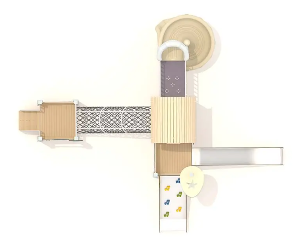 Cầu trượt liên hoàn gỗ LHGOKB09 Dochoikinhbac Giải trí siêu hấp dẫn từ khu vui chơi trẻ em