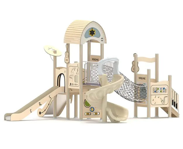 Cầu trượt liên hoàn gỗ LHGOKB09 Dochoikinhbac Giải trí siêu hấp dẫn từ khu vui chơi trẻ em