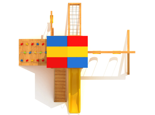 Cầu trượt liên hoàn gỗ LHGOKB11 Dochoikinhbac Giải trí siêu hấp dẫn từ khu vui chơi trẻ em