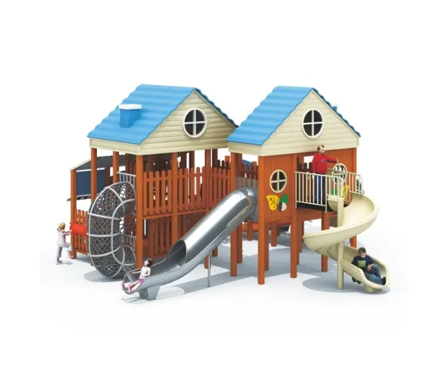 Cầu trượt liên hoàn gỗ LHGOKB12 Dochoikinhbac Giải trí siêu hấp dẫn từ khu vui chơi trẻ em