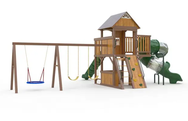 Cầu trượt liên hoàn gỗ LHGOKB13 Dochoikinhbac Giải trí siêu hấp dẫn từ khu vui chơi trẻ em