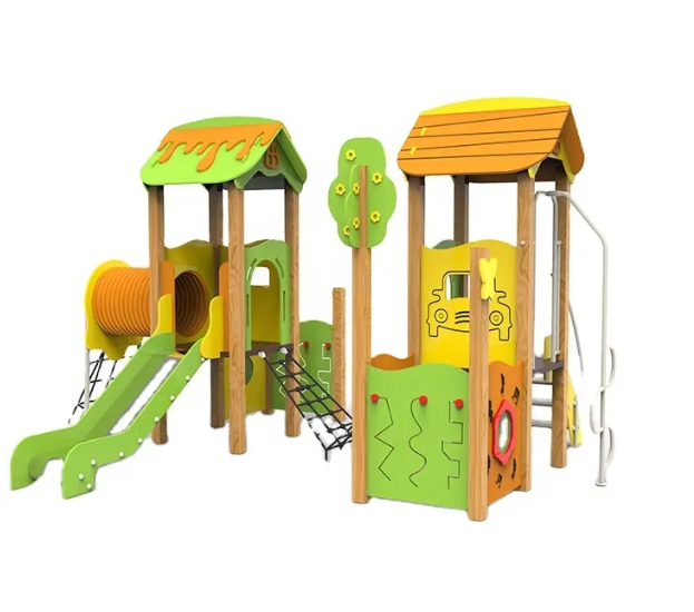 Cầu trượt liên hoàn gỗ LHGOKB15 Dochoikinhbac Giải trí siêu hấp dẫn từ khu vui chơi trẻ em