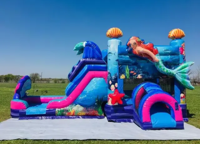 Nhà hơi nhà phao nhập khẩu nàng tiên cá NHNPKB01 Dochoikinhbac Trò chơi vận động siêu hấp dẫn