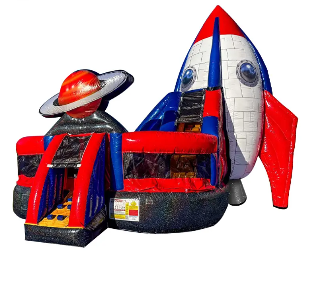 Nhà hơi nhà phao nhập khẩu tàu vũ trụ NHNPKB06 Dochoikinhbac Trò chơi vận động siêu hấp dẫn