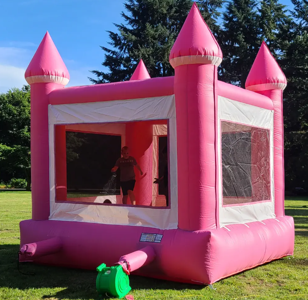 Nhà hơi nhà phao nhập khẩu lâu đài hồng NHNPKB07 Dochoikinhbac Trò chơi vận động siêu hấp dẫn