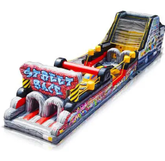 Nhà phao hơi chủ đề đua xe đường phố NHNPKB19 Dochoikinhbac Trò chơi vận động siêu hấp dẫn