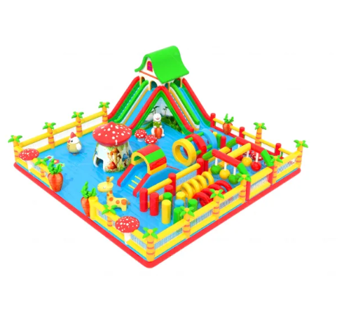 Nhà phao nhà hơi liên hoàn NPNHLHKB05 Dochoikinhbac - Khu trò chơi phao hơi vui nhộn