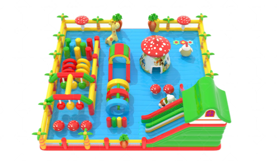 Nhà phao nhà hơi liên hoàn NPNHLHKB05 Dochoikinhbac - Khu trò chơi phao hơi vui nhộn