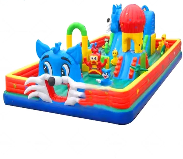 Nhà phao nhà hơi liên hoàn NPNHLHKB06 Dochoikinhbac - Khu trò chơi phao hơi vui nhộn