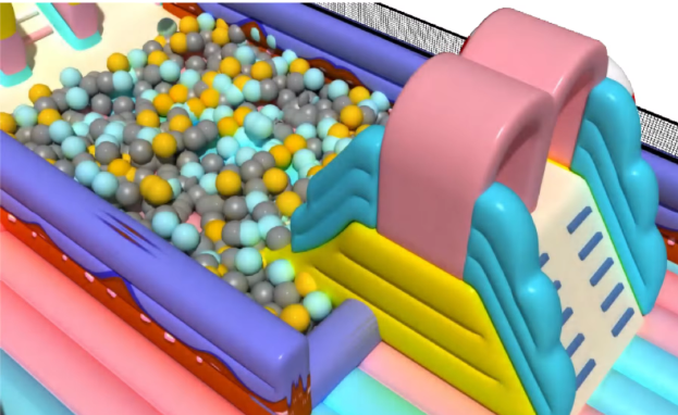 Nhà phao nhà hơi liên hoàn NPNHLHKB11 Dochoikinhbac - Khu trò chơi phao hơi vui nhộn