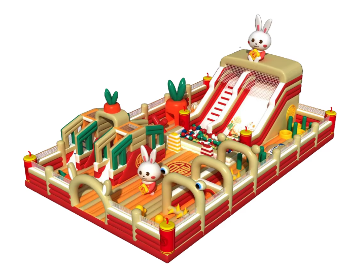 Nhà phao nhà hơi liên hoàn NPNHLHKB13 Dochoikinhbac - Khu trò chơi phao hơi vui nhộn