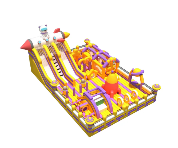 Nhà phao nhà hơi liên hoàn NPNHLHKB15 Dochoikinhbac - Khu trò chơi phao hơi vui nhộn