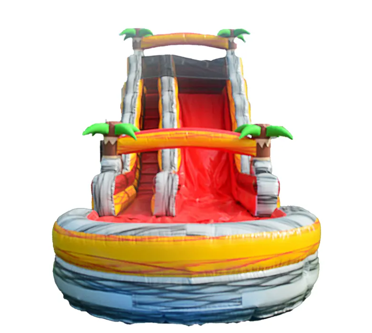 Nhà phao hơi chủ đề núi lửa nhiệt đới NHNPKB29 Dochoikinhbac Trò chơi vận động siêu hấp dẫn