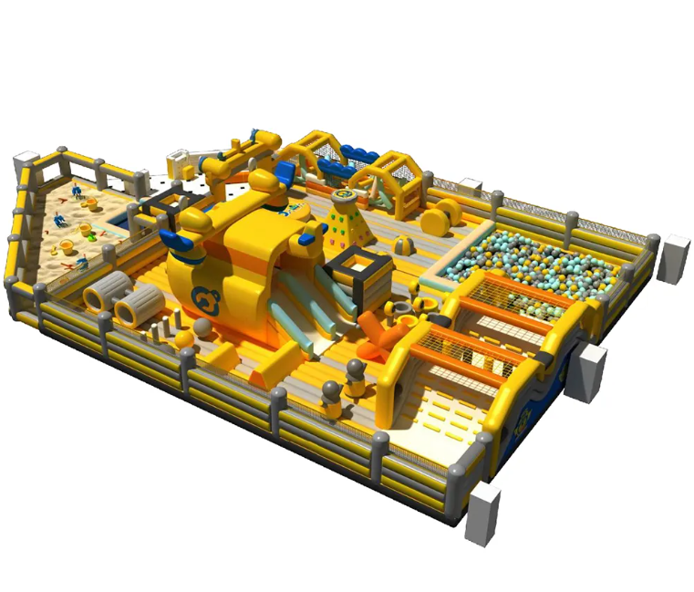 Nhà phao nhà hơi liên hoàn NPNHLHKB26 Dochoikinhbac - Khu trò chơi phao hơi vui nhộn