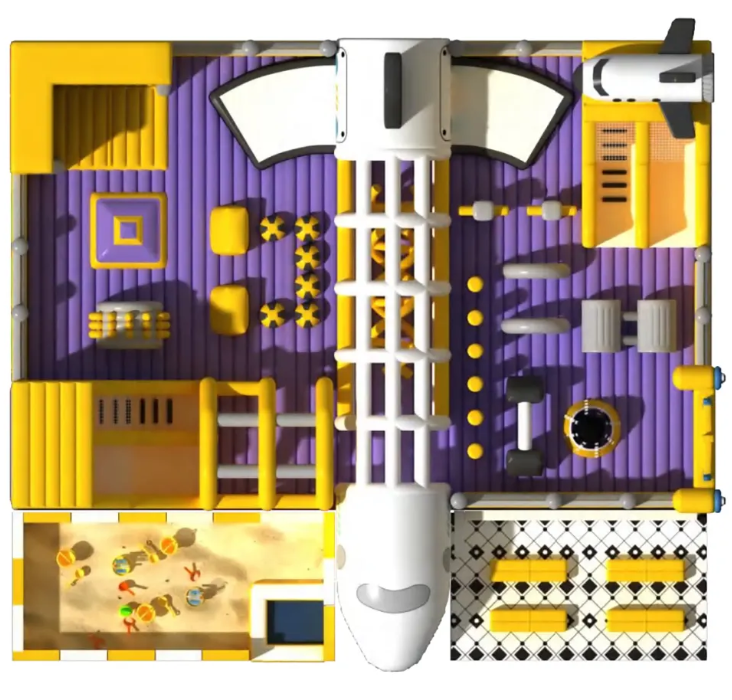 Nhà phao nhà hơi liên hoàn NPNHLHKB30 Dochoikinhbac - Khu trò chơi phao hơi vui nhộn