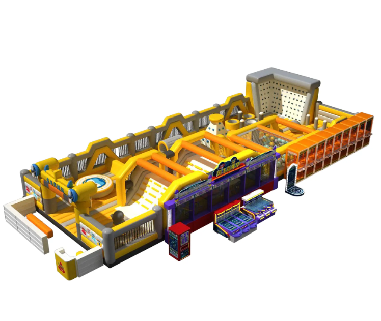 Nhà phao nhà hơi liên hoàn NPNHLHKB33 Dochoikinhbac - Khu trò chơi phao hơi vui nhộn