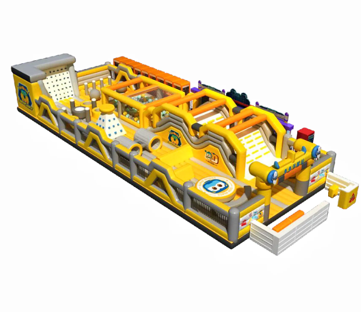 Nhà phao nhà hơi liên hoàn NPNHLHKB33 Dochoikinhbac - Khu trò chơi phao hơi vui nhộn