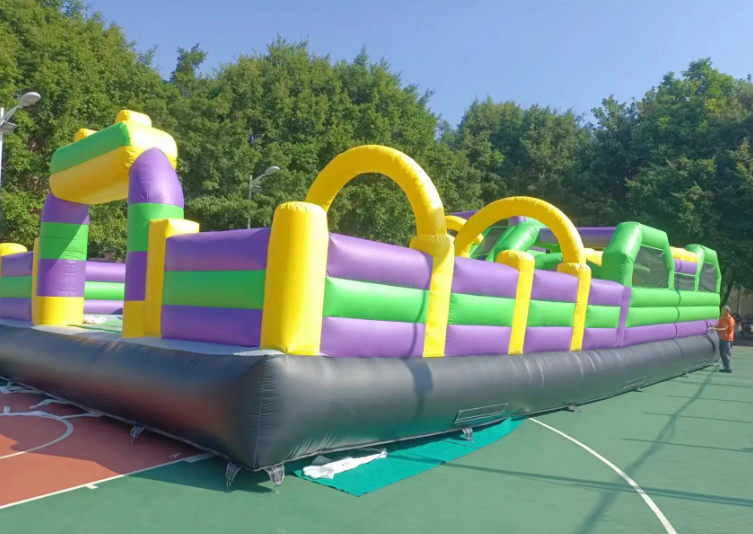 Nhà phao nhà hơi liên hoàn NPNHLHKB37 Dochoikinhbac - Khu trò chơi phao hơi vui nhộn