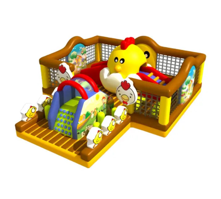 Nhà phao nhà hơi liên hoàn NPNHLHKB38 Dochoikinhbac - Khu trò chơi phao hơi vui nhộn