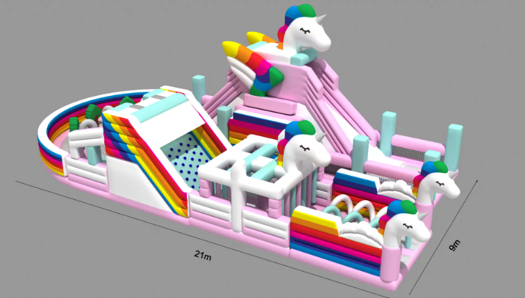 Nhà phao nhà hơi liên hoàn NPNHLHKB40 Dochoikinhbac - Khu trò chơi phao hơi vui nhộn