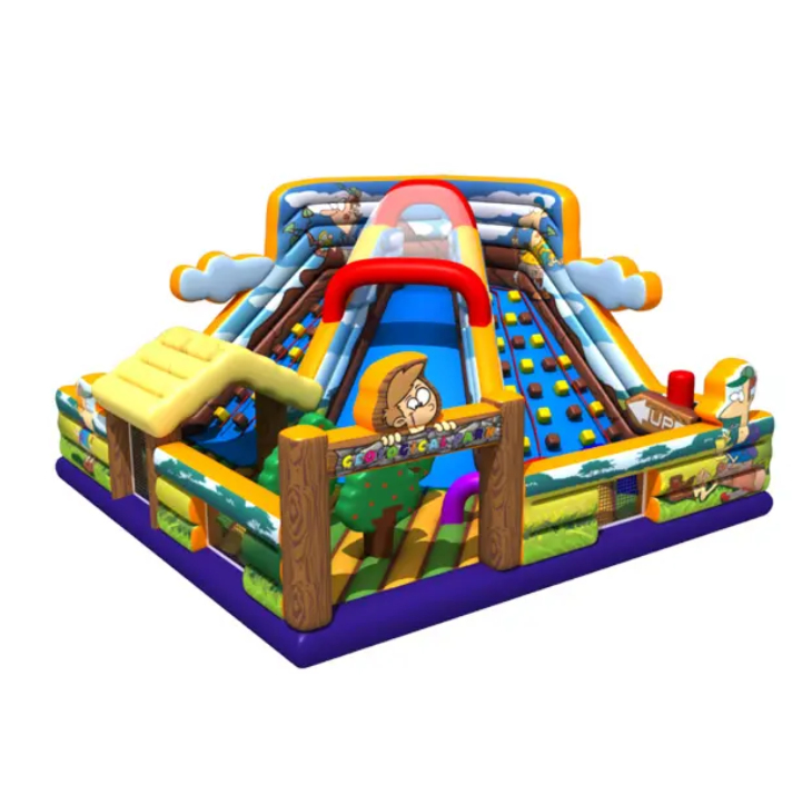 Nhà phao nhà hơi liên hoàn NPNHLHKB41 Dochoikinhbac - Khu trò chơi phao hơi vui nhộn