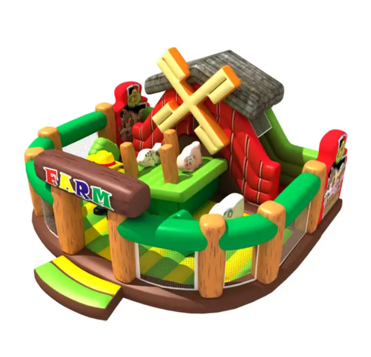 Nhà phao nhà hơi liên hoàn NPNHLHKB41 Dochoikinhbac - Khu trò chơi phao hơi vui nhộn