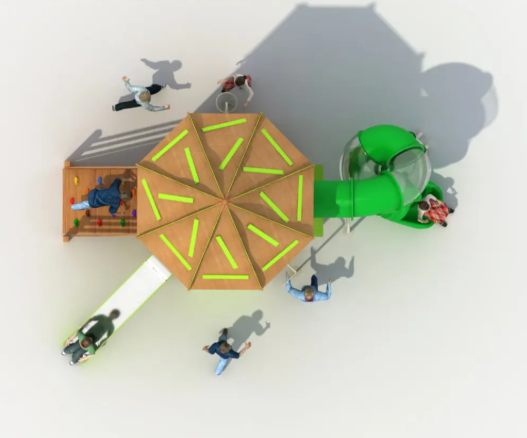 Cầu trượt liên hoàn gỗ LHGOKB23 Dochoikinhbac Giải trí siêu hấp dẫn từ khu vui chơi trẻ em