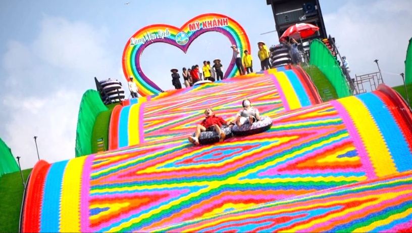 Bộ trượt phao khô cầu vồng CVTTKB08 Dochoikinhbac Trò chơi cảm giác mạnh siêu vui từ Đồ Chơi Kinh Bắc