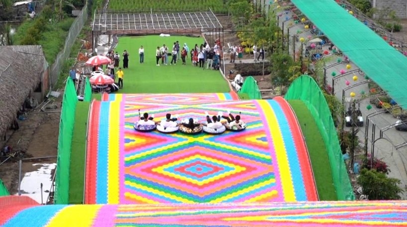 Bộ trượt phao khô cầu vồng CVTTKB08 Dochoikinhbac Trò chơi cảm giác mạnh siêu vui từ Đồ Chơi Kinh Bắc