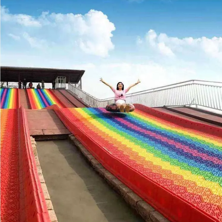 Bộ trượt cầu vồng phao hơi Rainbow Slide CVTTKB09 Dochoikinhbac Trò chơi cảm giác mạnh siêu vui từ Đồ Chơi Kinh Bắc