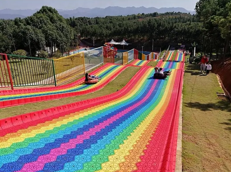 Bộ trượt cầu vồng phao hơi Rainbow Slide CVTTKB09 Dochoikinhbac Trò chơi cảm giác mạnh siêu vui từ Đồ Chơi Kinh Bắc