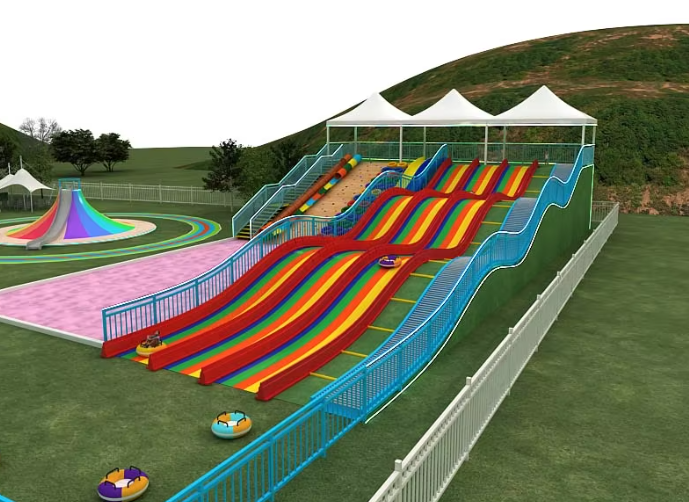 Bộ trượt cầu vồng phao khô Rainbow Slide CVTTKB11 Dochoikinhbac Trò chơi cảm giác mạnh siêu vui từ Đồ Chơi Kinh Bắc