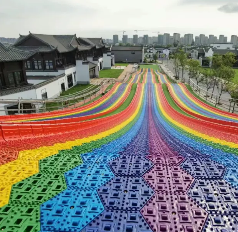 Bộ trượt cầu vồng phao hơi Rainbow Slide CVTTKB12 Dochoikinhbac Trò chơi cảm giác mạnh siêu vui từ Đồ Chơi Kinh Bắc