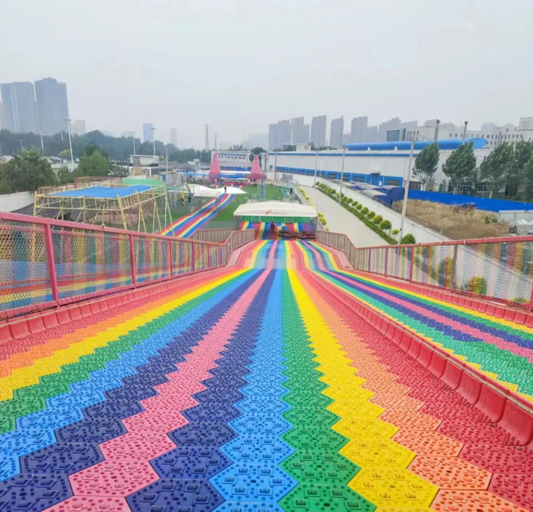 Bộ trượt cầu vồng phao hơi Rainbow Slide CVTTKB12 Dochoikinhbac Trò chơi cảm giác mạnh siêu vui từ Đồ Chơi Kinh Bắc