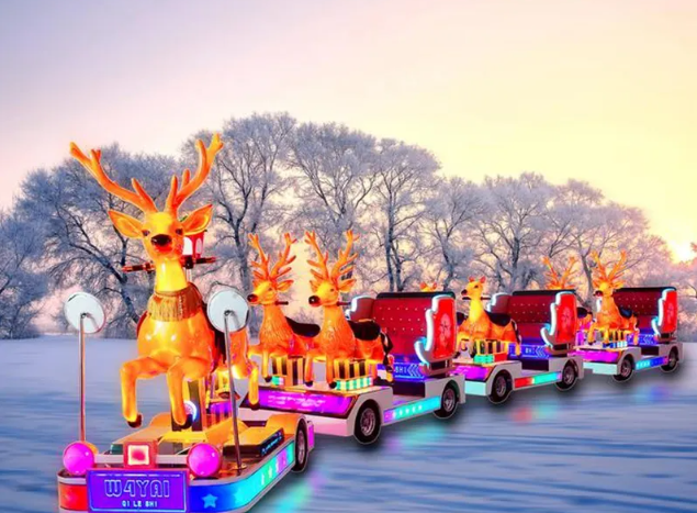 Tàu điện xe điện mini led XDTDKB16 Dochoikinhbac Trò chơi giải trí thú vị