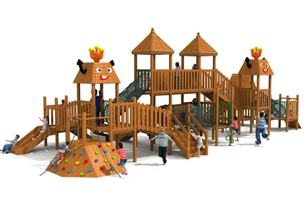 Cầu trượt liên hoàn gỗ LHGOKB28 Dochoikinhbac Giải trí siêu hấp dẫn từ khu vui chơi trẻ em