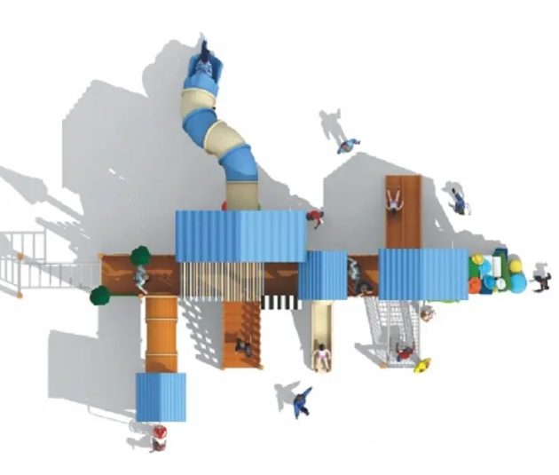 Cầu trượt liên hoàn gỗ LHGOKB29 Dochoikinhbac Giải trí siêu hấp dẫn từ khu vui chơi trẻ em