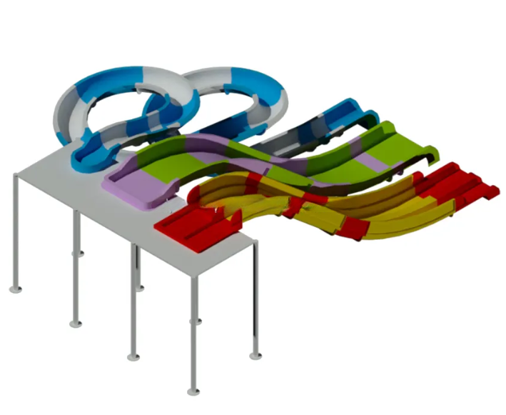 Cầu trượt CTDKB04 Dochoikinhbac Cầu trượt nhựa cho trẻ em vui chơi