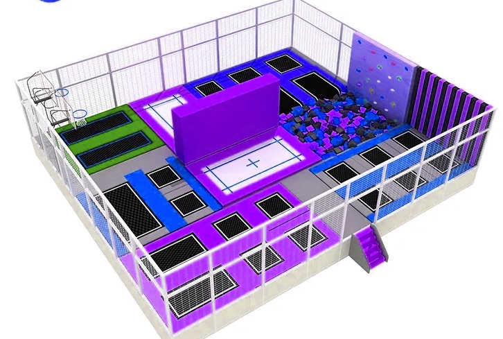 Công viên bạt nhún KVCTP1501- Trampoline park Sàn nhún nhảy Model Trampoline Kinh Bắc