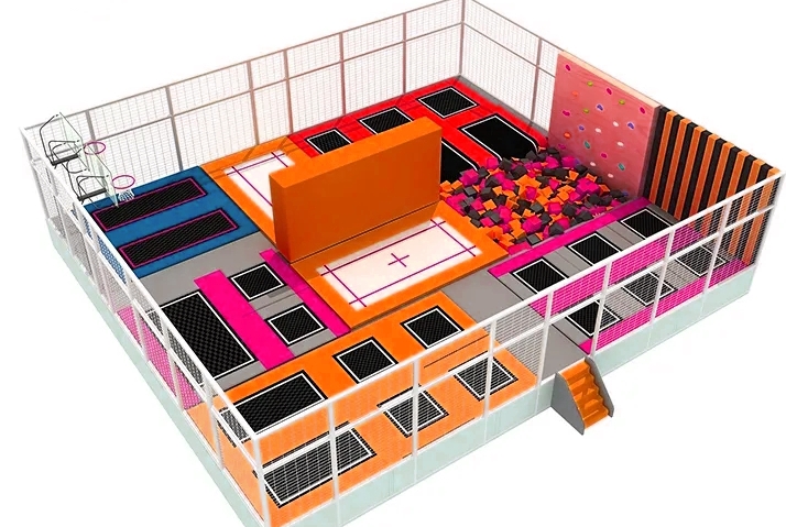 Công viên bạt nhún KVCTP1501- Trampoline park Sàn nhún nhảy Model Trampoline Kinh Bắc