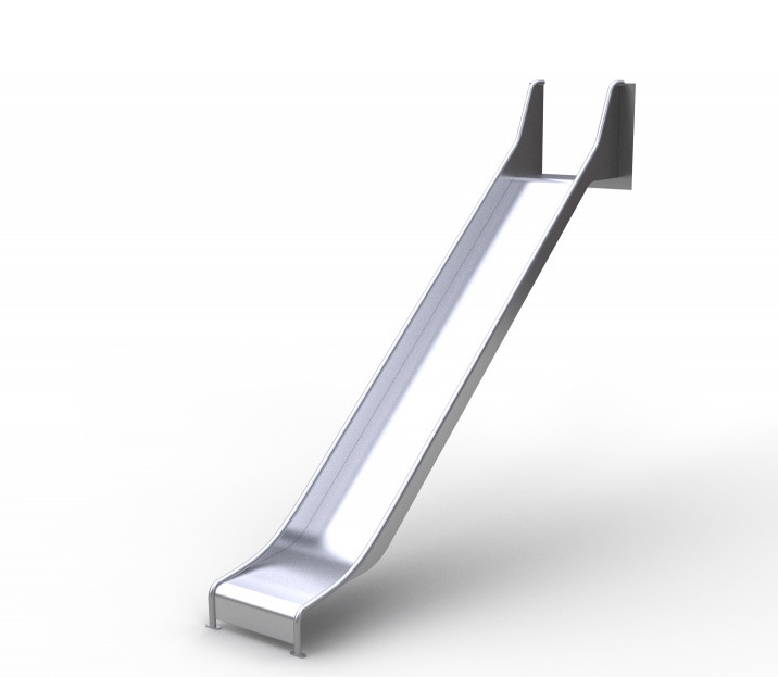 Cầu trượt inox đơn - Mẫu cầu Trượt inox dùng cho bể bơi - khu vui chơi trong nhà ngoài trời