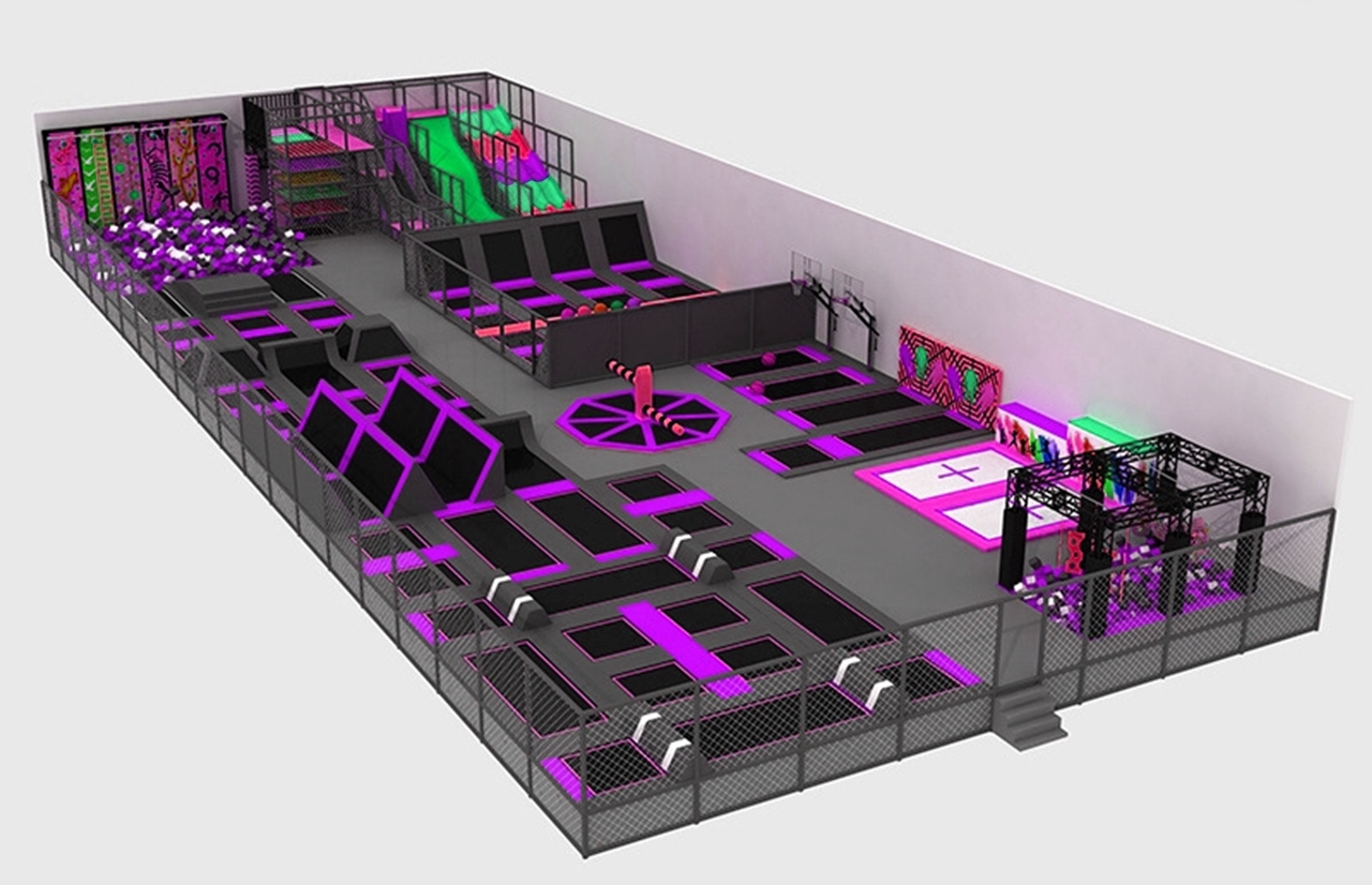 Đấu trường nhún nhảy KVCTP5901- Công viên bạt nhún -Trampoline park tổ hợp vui chơi giải trí