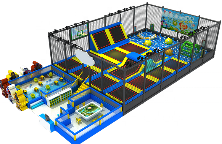 Công viên bạt nhún KVCTP1503 - Trampoline park Sàn nhún nhảy nhào lộn Model Trampoline Kinh Bắc