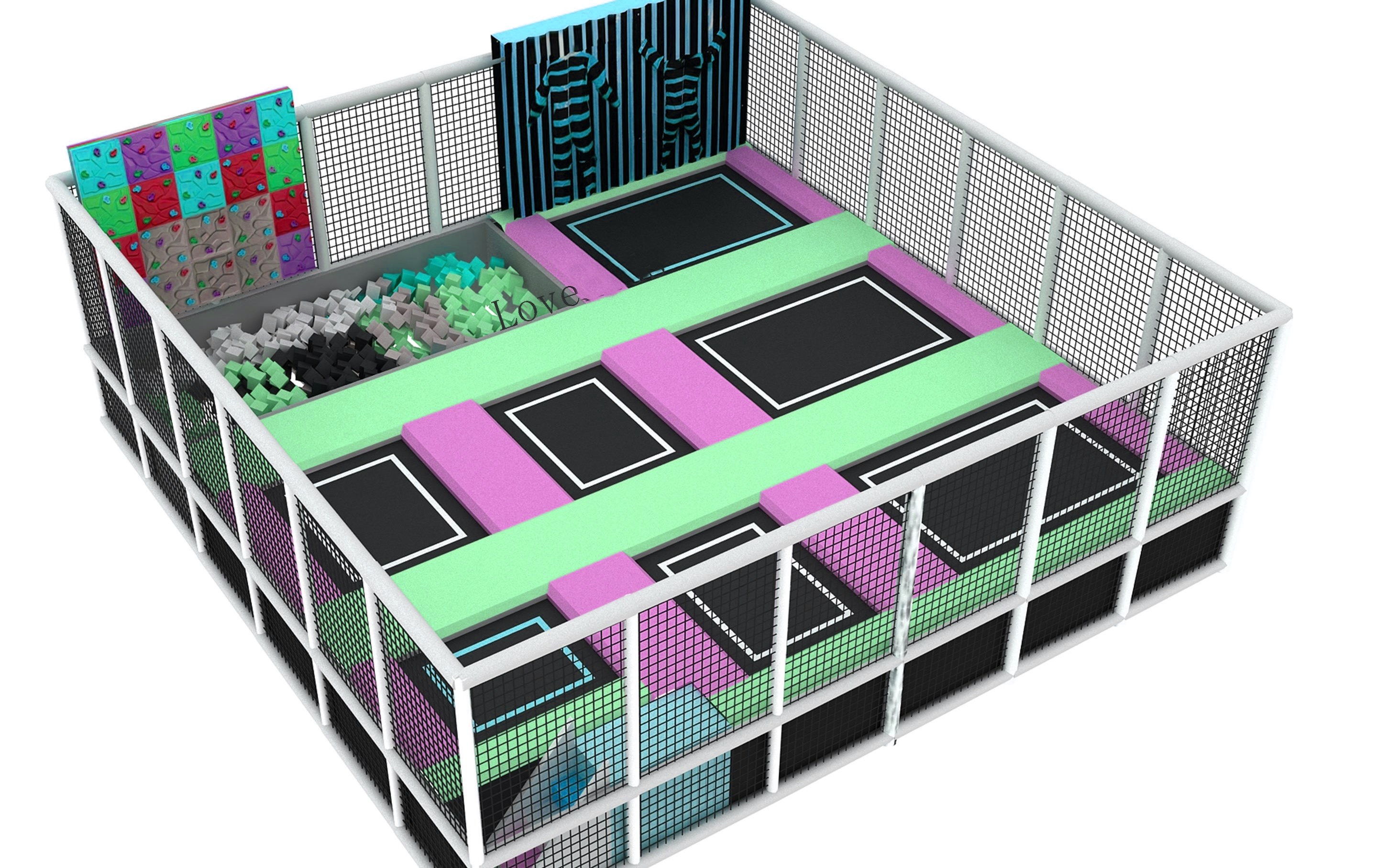 Khu vui chơi KVCTP0162- Trampoline park Sàn nhún nhảy Model Trampoline Kinh Bắc